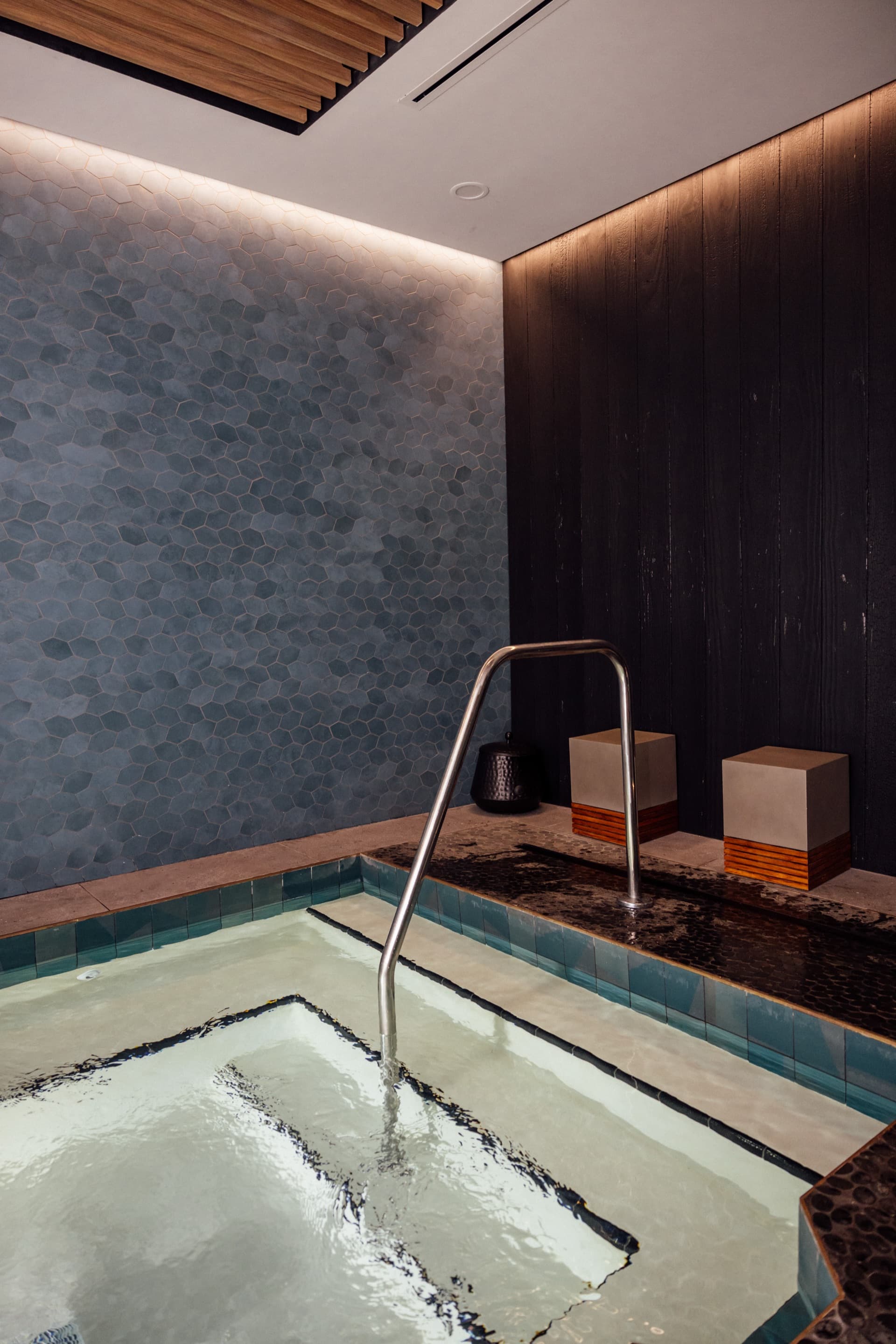 Premium cold plunge pool at Revivery social wellness studio